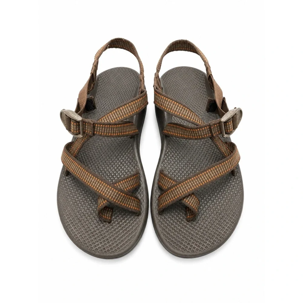 Chaco Z/Cloud Outdoor Hiking Sandals Brown Orange Vibram Men's Size 10